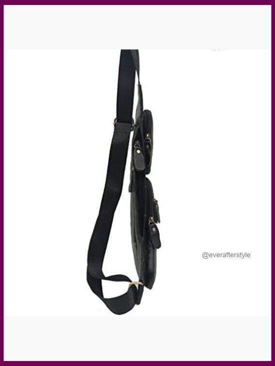 Genuine Cowhide Leather Sling Bag Crossbody Backpack Daypack Travel Hiking main image 6
